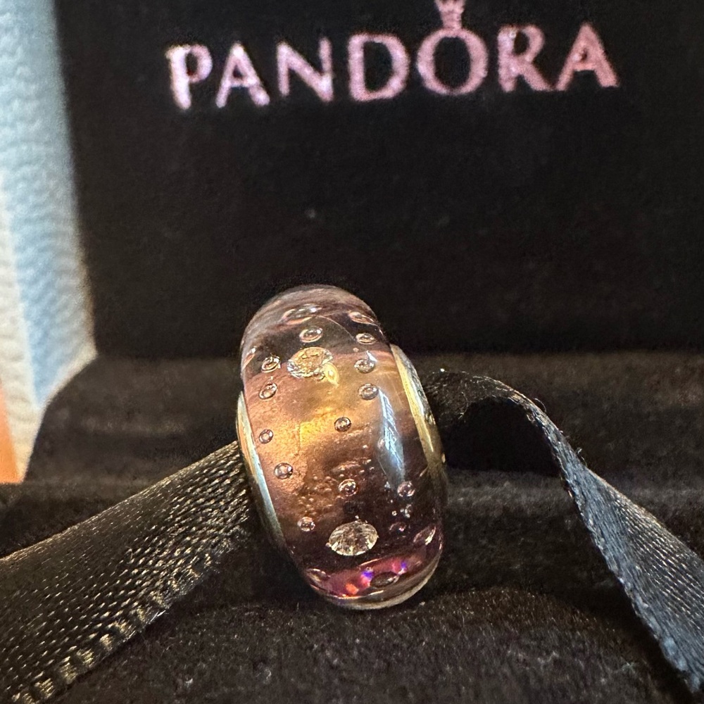 Pandora Pink/Purple Glass Charm